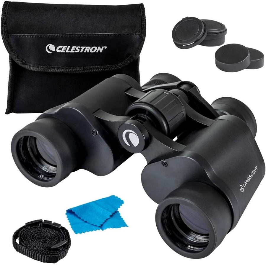7x35 Wide-Angle Binoculars Water-Resistant K9 Optics Rubber Grip + Carry Case