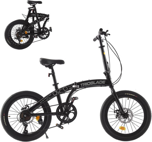 20” Folding Bike Lightweight Aluminum Frame 7-Speed Shimano Disc Brakes