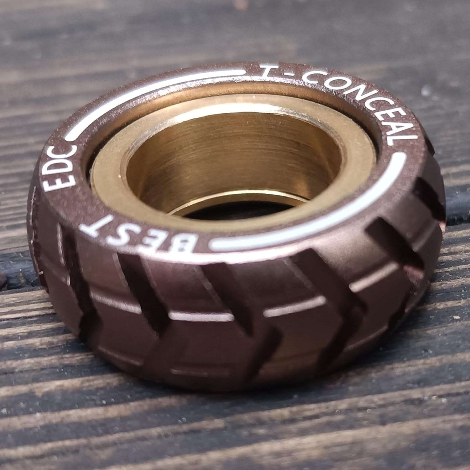 Gold Magnetic Haptic Fidget Ring Stainless Steel Quiet Stress Toy
