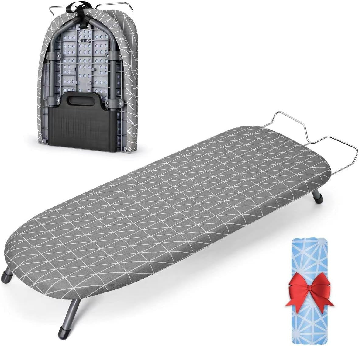 Foldable Tabletop Ironing Board Compact Non Slip With Iron Rest 82x32cm