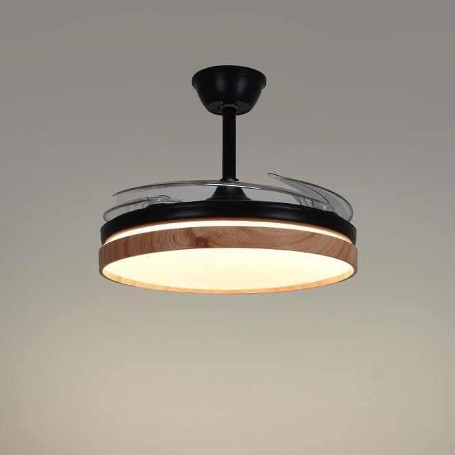BEL AIR HOME Cosmos LED Ceiling Fan, Black, Silent DC, Remote, 3-Colour Light