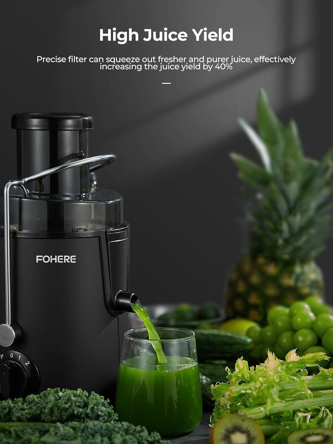 900W Centrifugal Juicer 3 Speed Wide Chute Fast Juice Extractor Whole Fruit