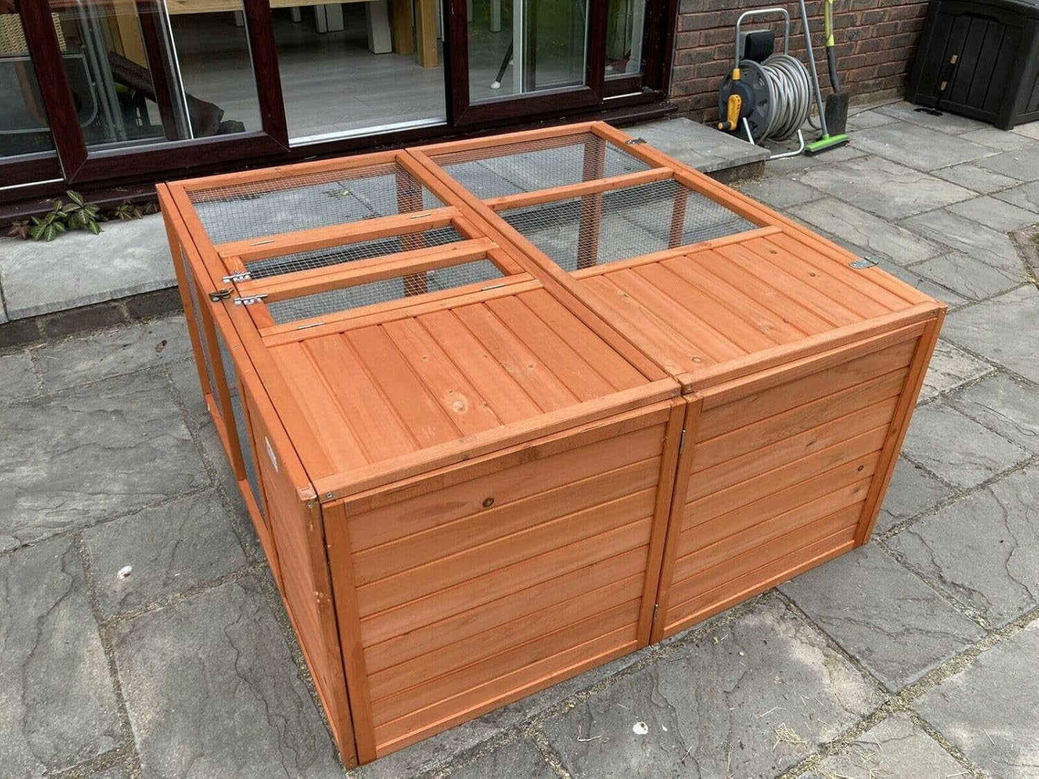 Outdoor Rabbit Run Foldable Wooden Shelter Guinea Pig Playpen Secure Cage