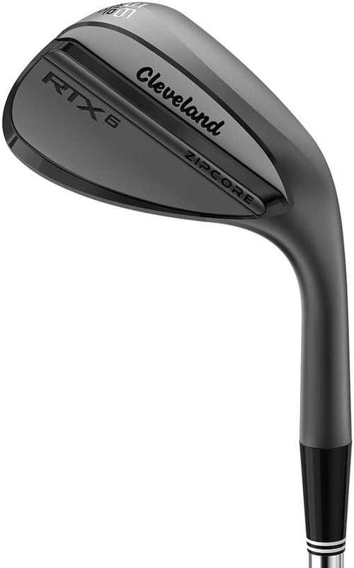Left Hand Golf Wedge 58° High Spin Zip Grooves Stiff Steel Black