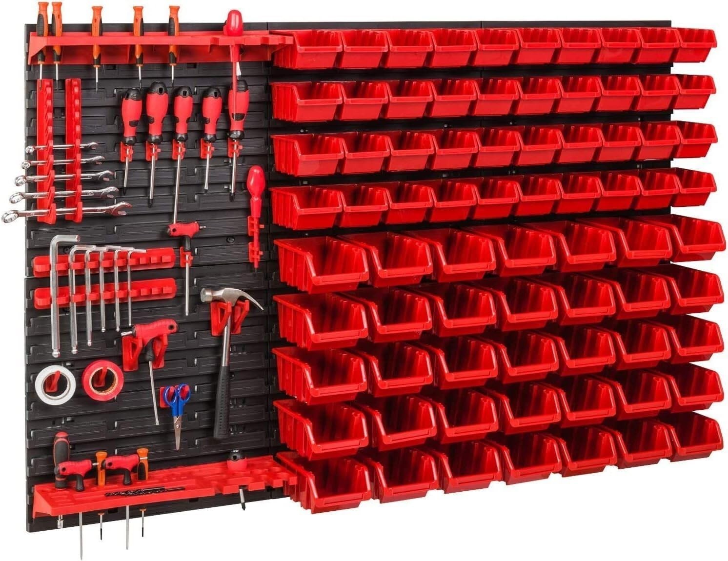 Garage Peg Board Wall Tool Organizer Storage Bin Workshop Rack