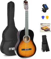 Full Size Sunburst Acoustic Guitar Starter Kit w/ Bag Tuner