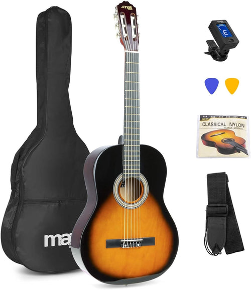 Full Size Sunburst Acoustic Guitar Starter Kit w/ Bag Tuner