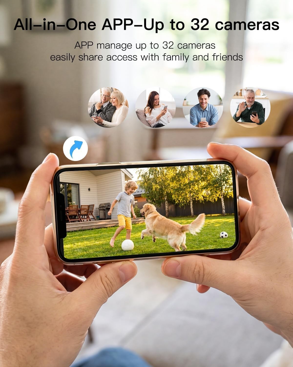 2.5K 4MP PTZ Security Camera Outdoor WiFi 360° AI Detection Alexa