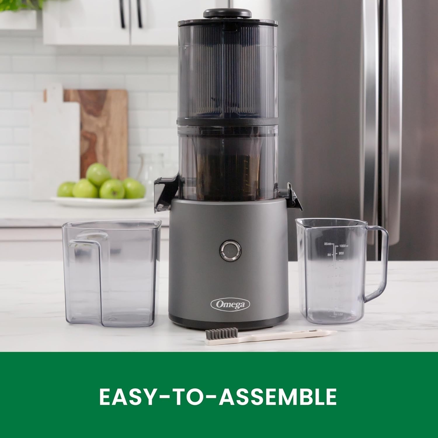 Grey Cold Press Juicer 2L Extra Large Hopper Auto Reverse Easy Clean