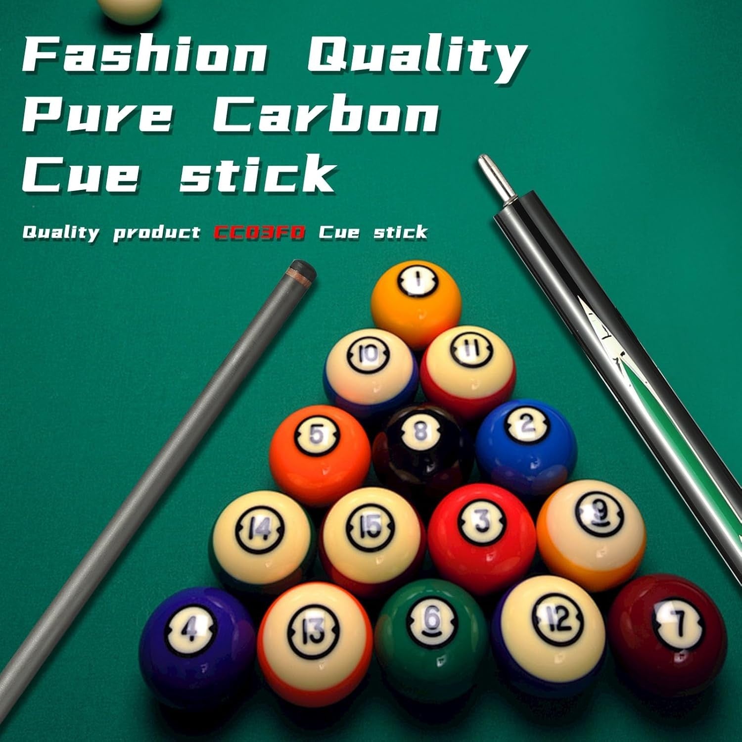Carbon Fiber Pool Cue 20oz Low Deflection 12.5mm Tip Uni-Lock Pro Stick