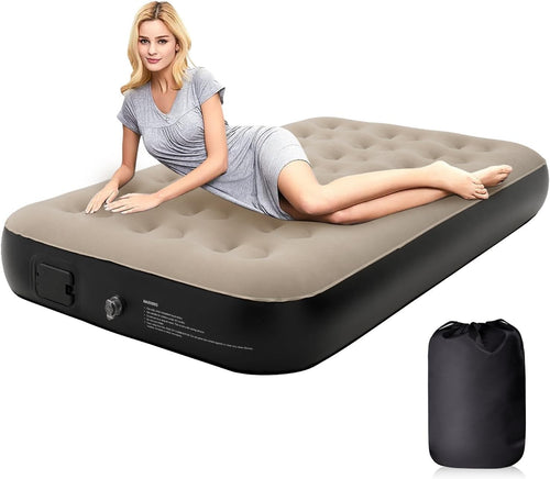 Single Self-Inflating Air Mattress with Built-In Pump – 190x98x25cm