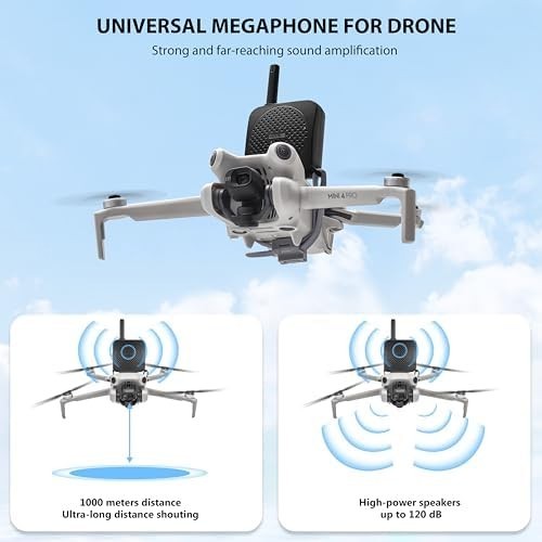 STARTRC Drone Mini Megaphone Loudspeaker for DJI Air 3S Mini 4 Pro Mini 3 Pro