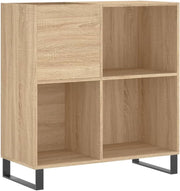 Modern Sonoma Oak Vinyl Record Cabinet – Sturdy Storage & Display Unit