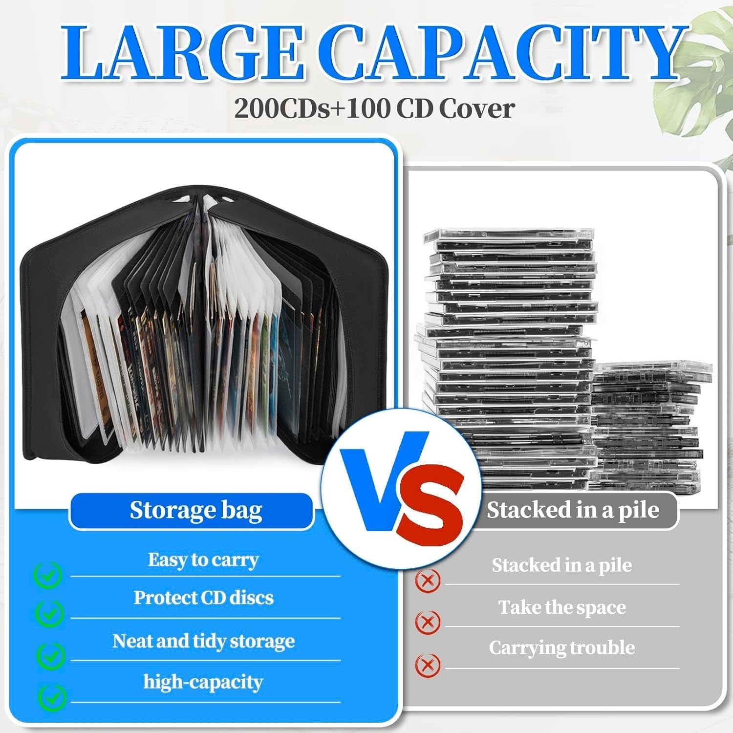 200 Disc CD DVD Blu Ray Storage Wallet Binder Case Album Organizer