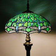 Stained Glass Tiffany Floor Lamp 70" Tall Antique Style Reading Light