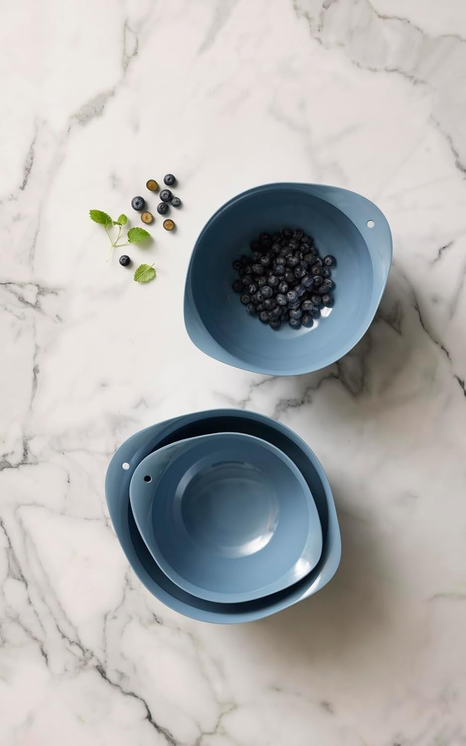 3L Dusty Blue Mixing Bowl Set – Ergonomic, Dishwasher Safe, Scandinavian