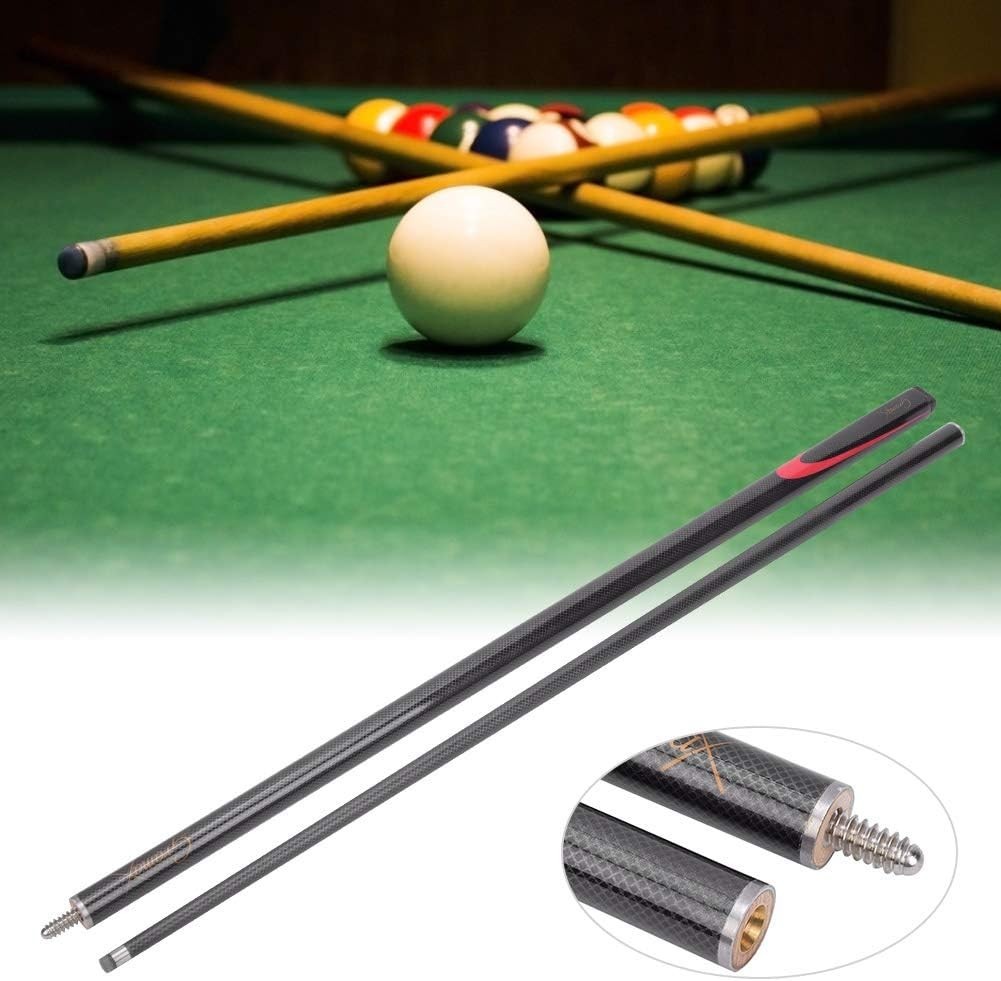 57" Carbon Snooker Pool Cue 9mm Tip Black Warp Resistant