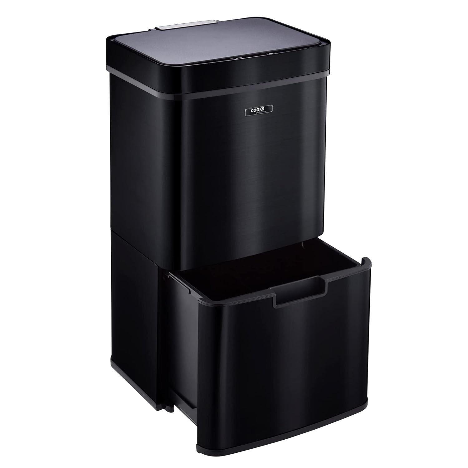 75L Dual Compartment Motion Sensor Kitchen Bin Stainless Steel