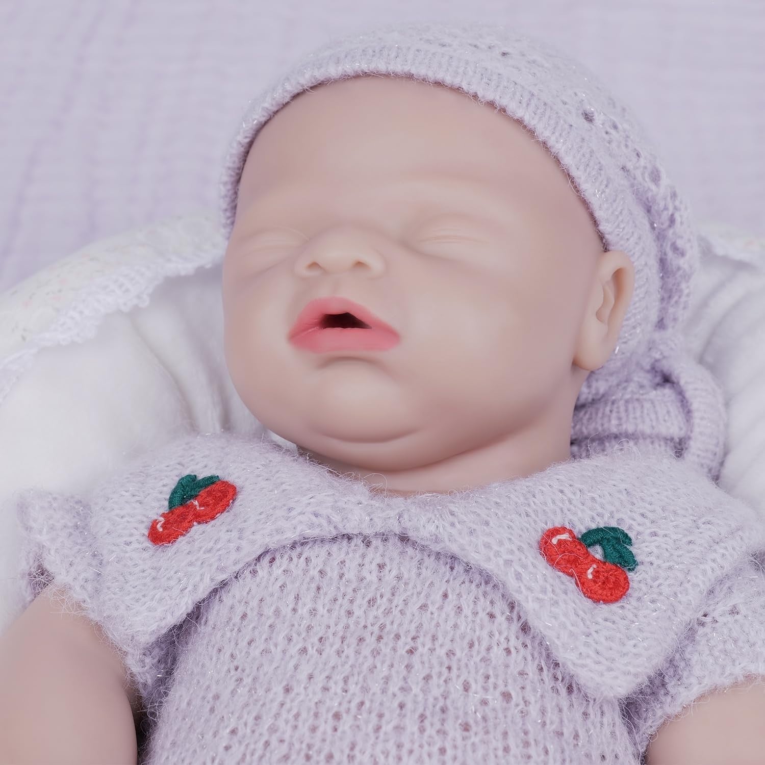 12in Full Silicone Reborn Baby Doll Open Mouth Newborn Girl