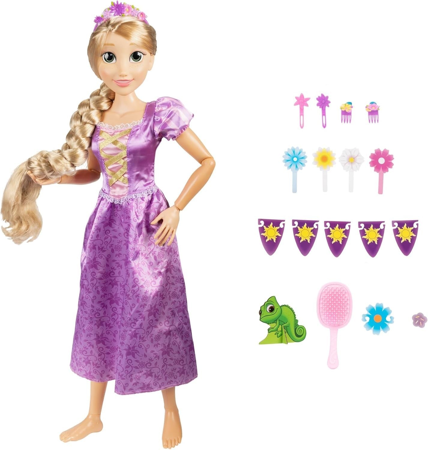 32in Princess Doll My Size Articulated Long Braided Hair Accessories Gift