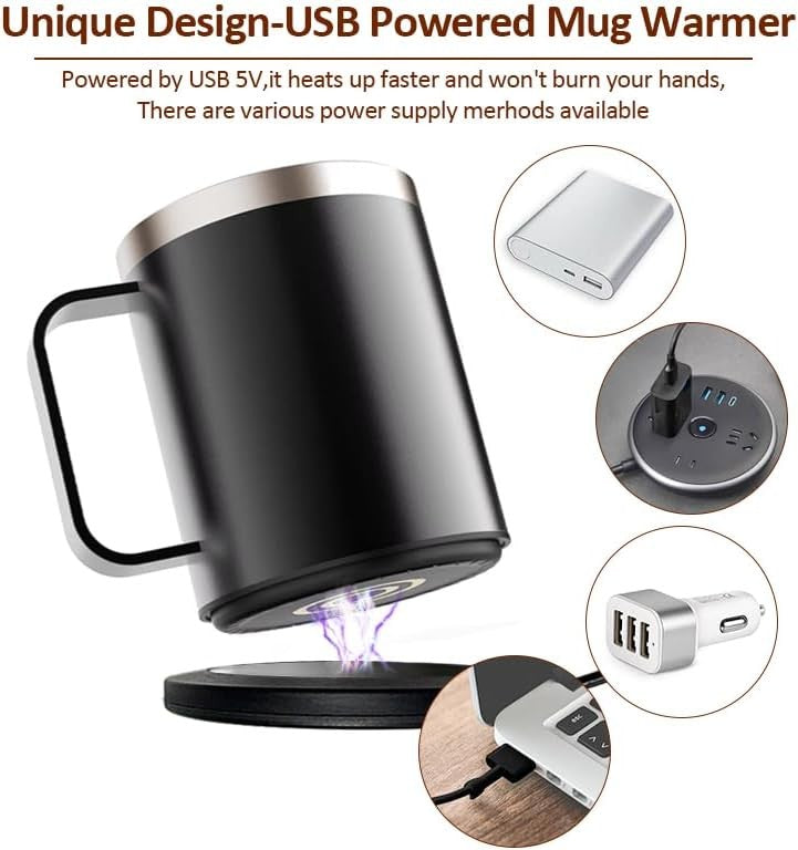 Coffee Mug Warmer 3 Temp Smart Desk Beverage Heater