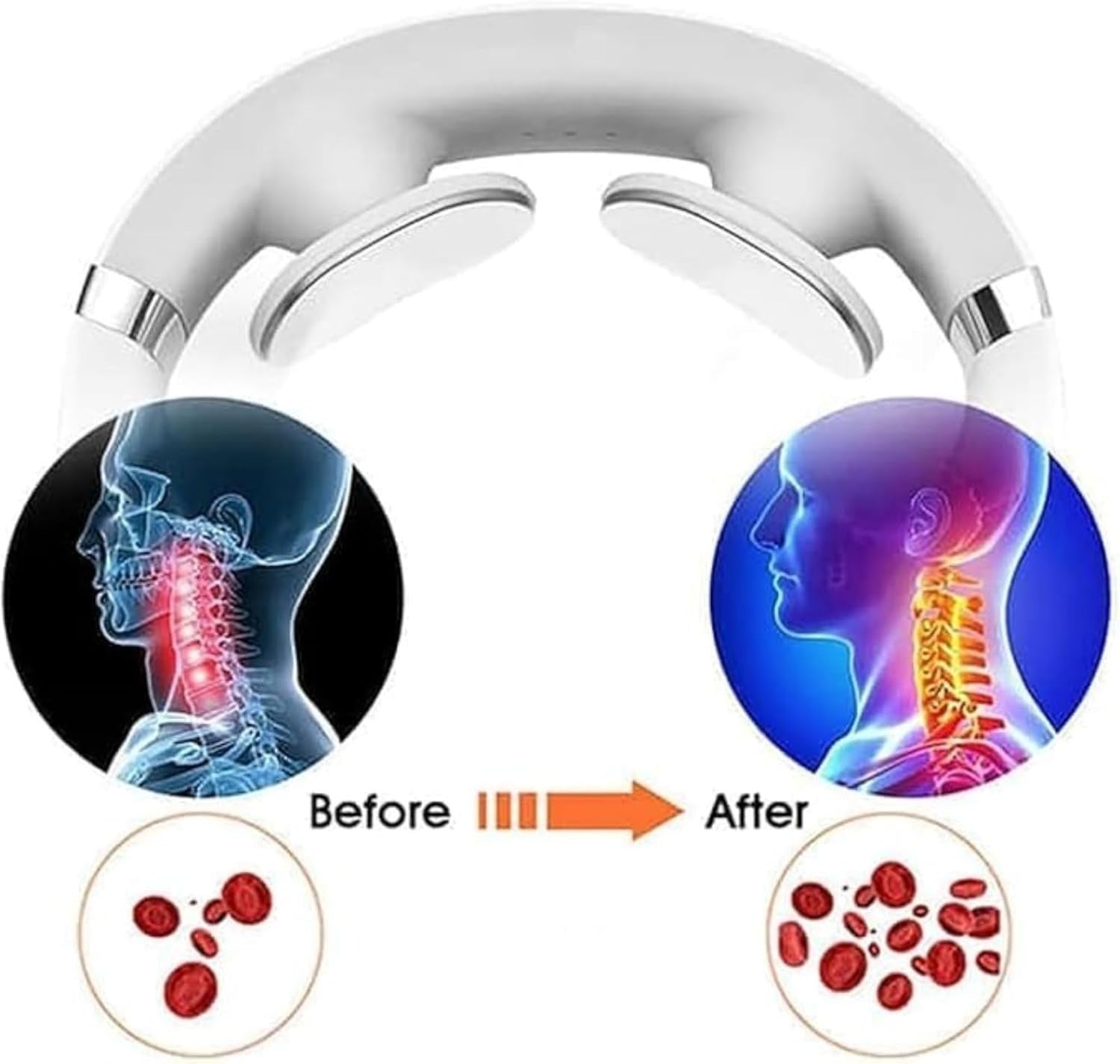 Heated Neck Massager Deep Tissue Shoulder Pain Relief 10 Modes 16 Levels