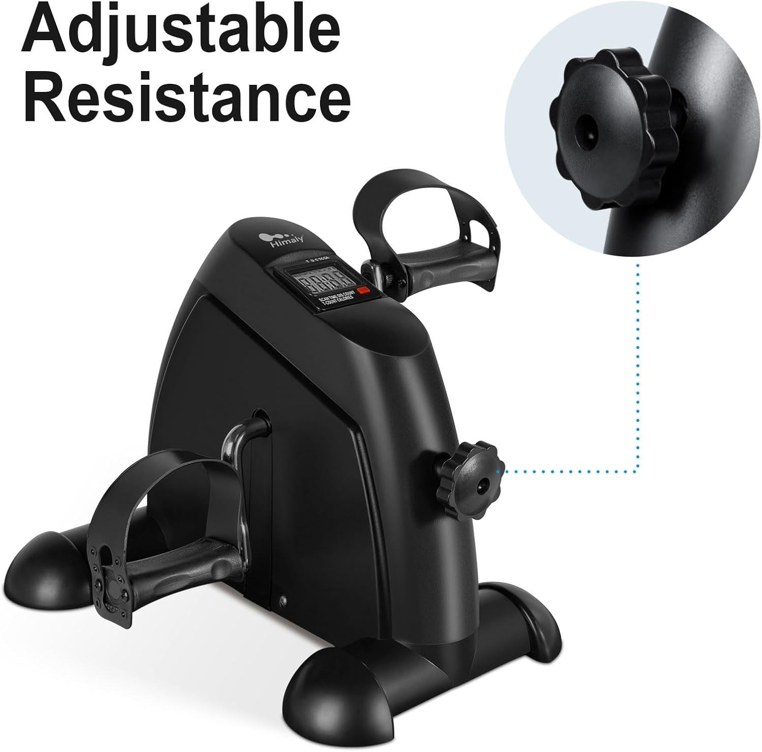 Mini Exercise Bike Pedal Exerciser for Legs & Arms LCD Resistance