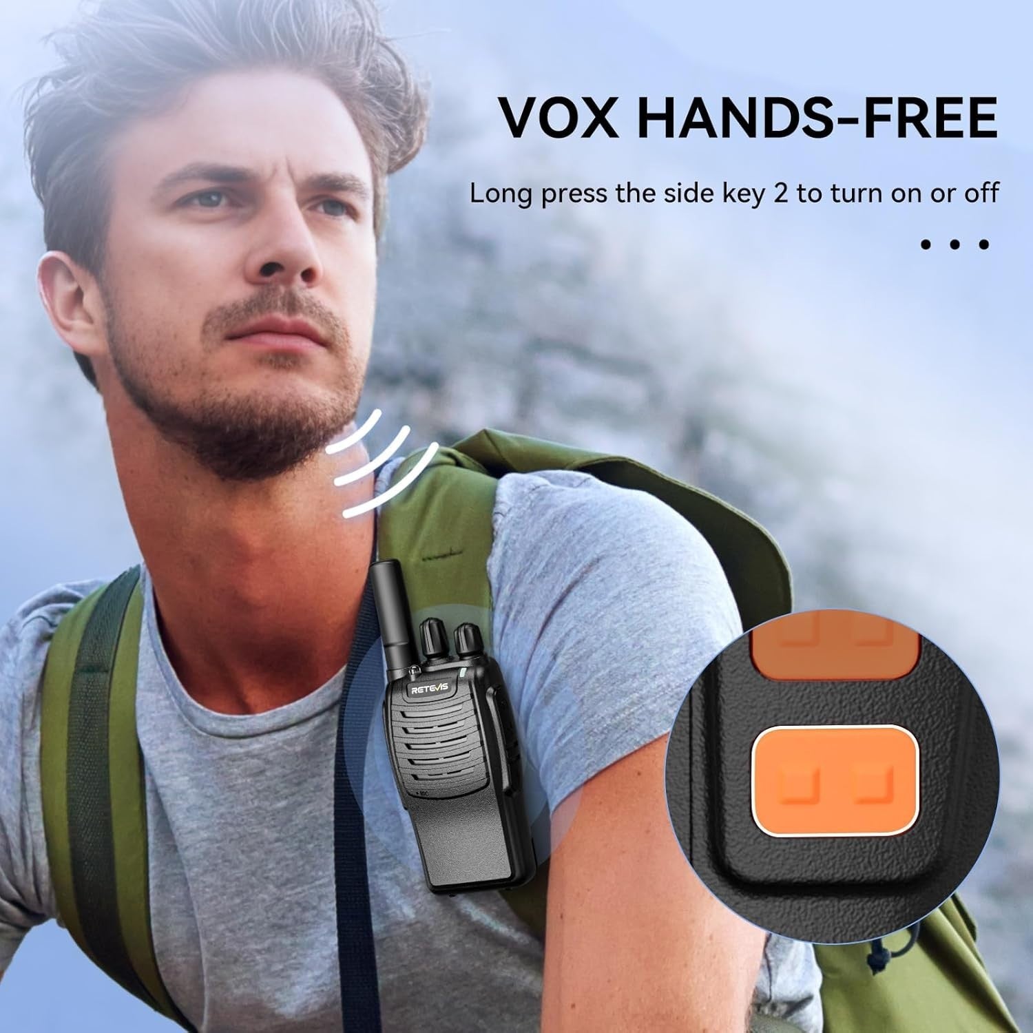 Walkie Talkies 3 Pack Long Range PMR446 USB-C VOX Flashlight Radio