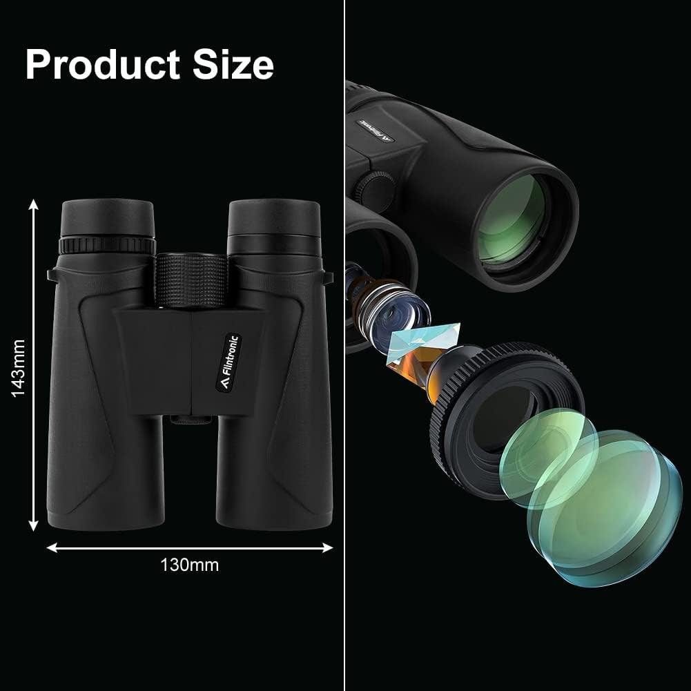 12x42 High Power Binoculars HD Waterproof Fogproof for Bird Watching Travel