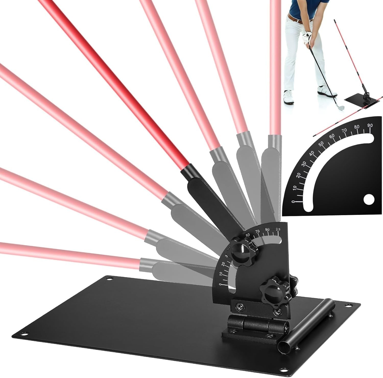 Golf Alignment Stick Holder Adjustable Swing Plane Trainer