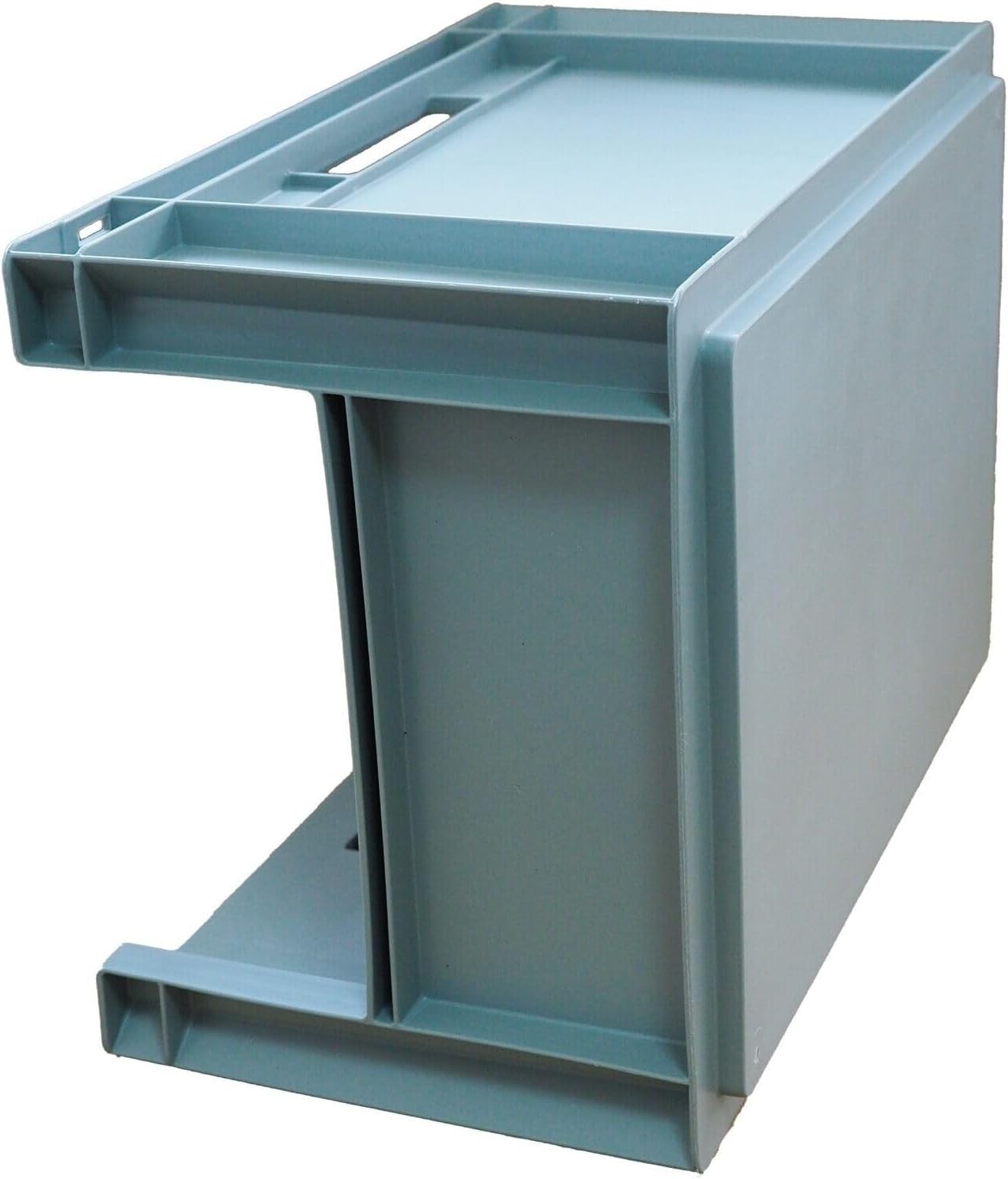 5x 20L Stackable Storage Boxes Heavy Duty Plastic Crates