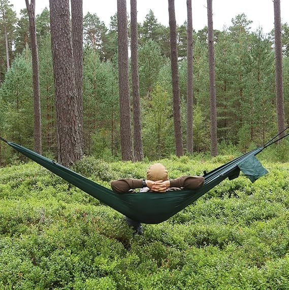 Lightweight Double Layer Camping Hammock, Easy Setup & Compact