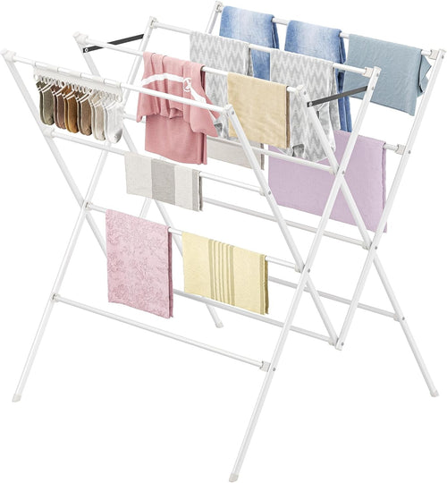 Folding Clothes Airer Laundry Drying Rack Sock Clips Space Saving