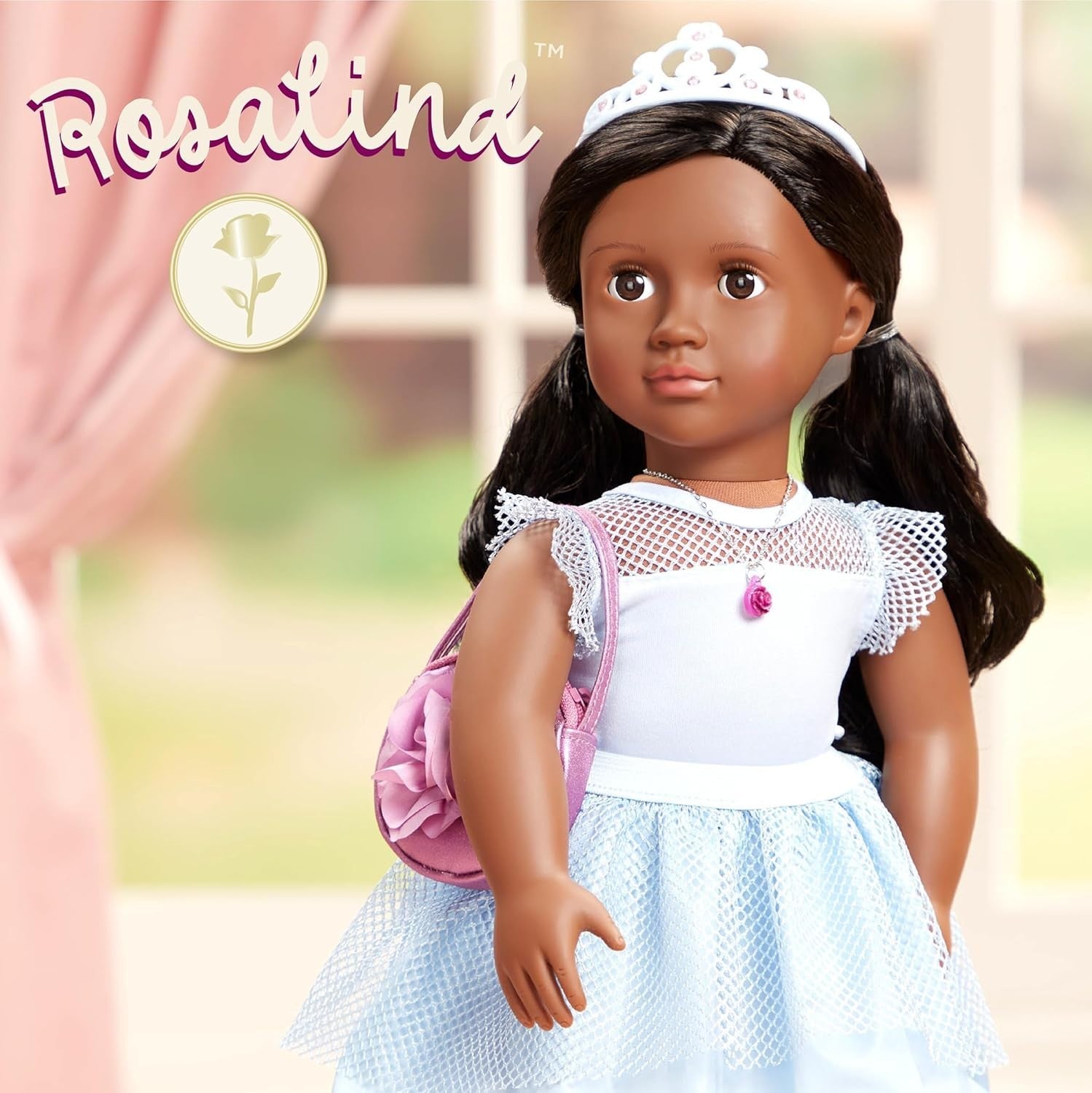 18-Inch Floral Fashion Starter Doll Brunette Hair 3 Outfits Gift Box