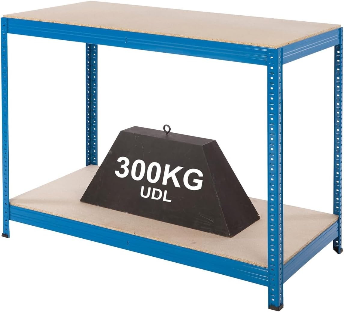 1200mm Industrial Workbench 300kg Load Chipboard Top with Adjustable Shelf
