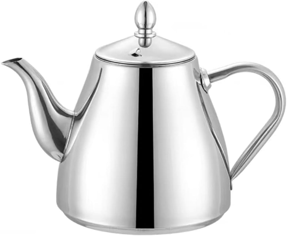 Stainless Steel Teapot 2L Tea Coffee Server Easy Pour Drip Free Pot