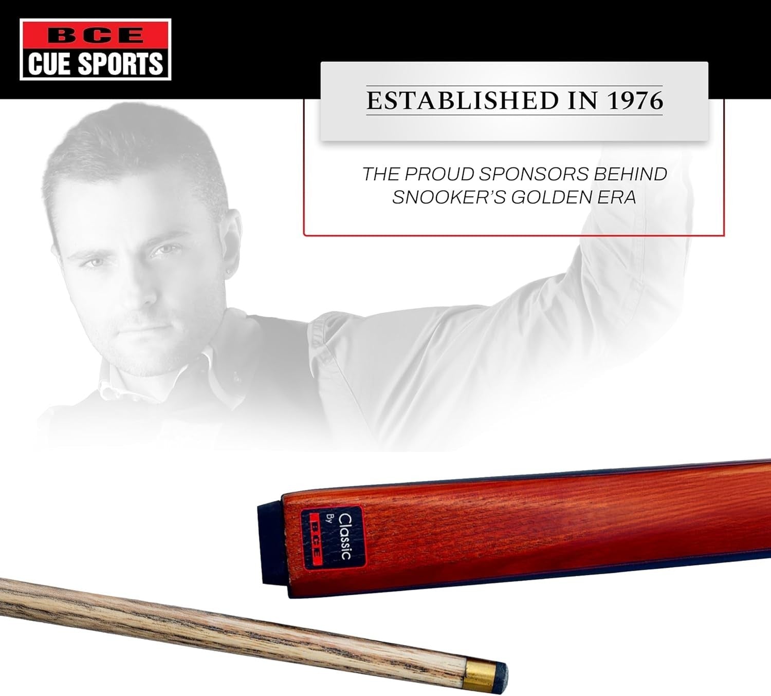 145cm 2 Piece Ash Snooker Cue 9.5mm Tip Classic Four Point