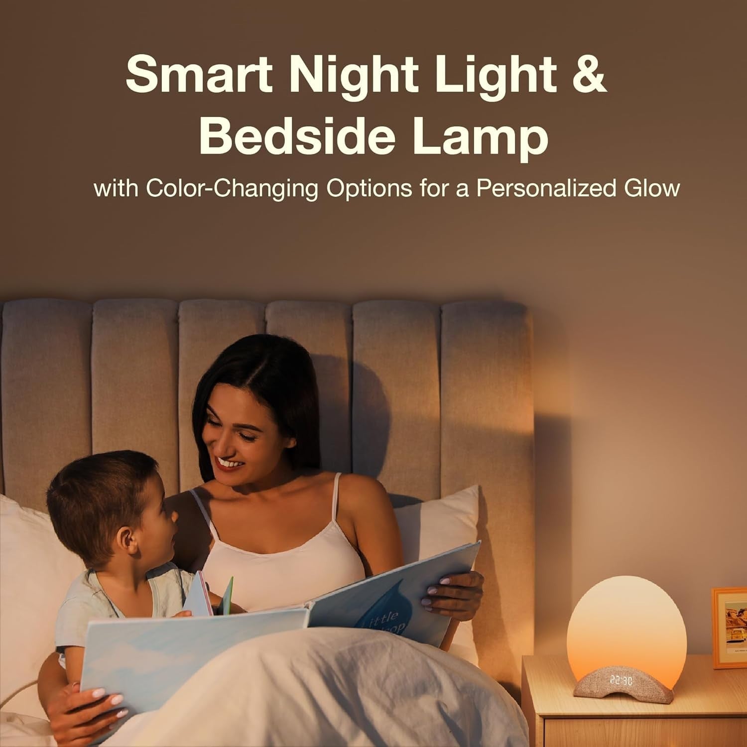 Sunrise Alarm Clock with White Noise & 7-Color Light, Sleep Aid