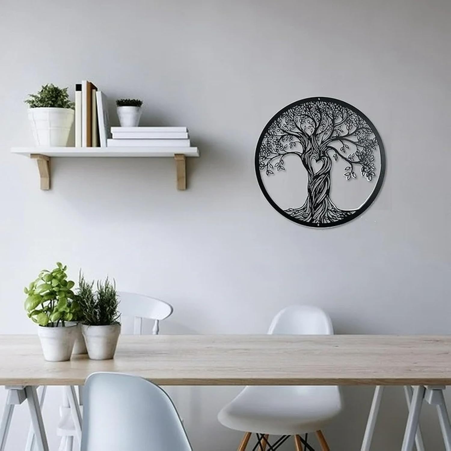 Tree of Life Metal Wall Art Family Tree Hanging Home Decor 30cm