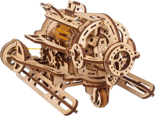 3D Wooden Steampunk Submarine Puzzle Model - Mechanical Brain Teaser Kit