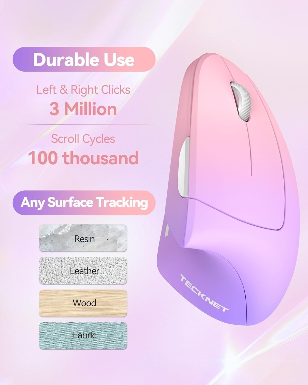 Vertical Ergonomic Wireless Mouse 4800DPI Silent 6 Button USB PC