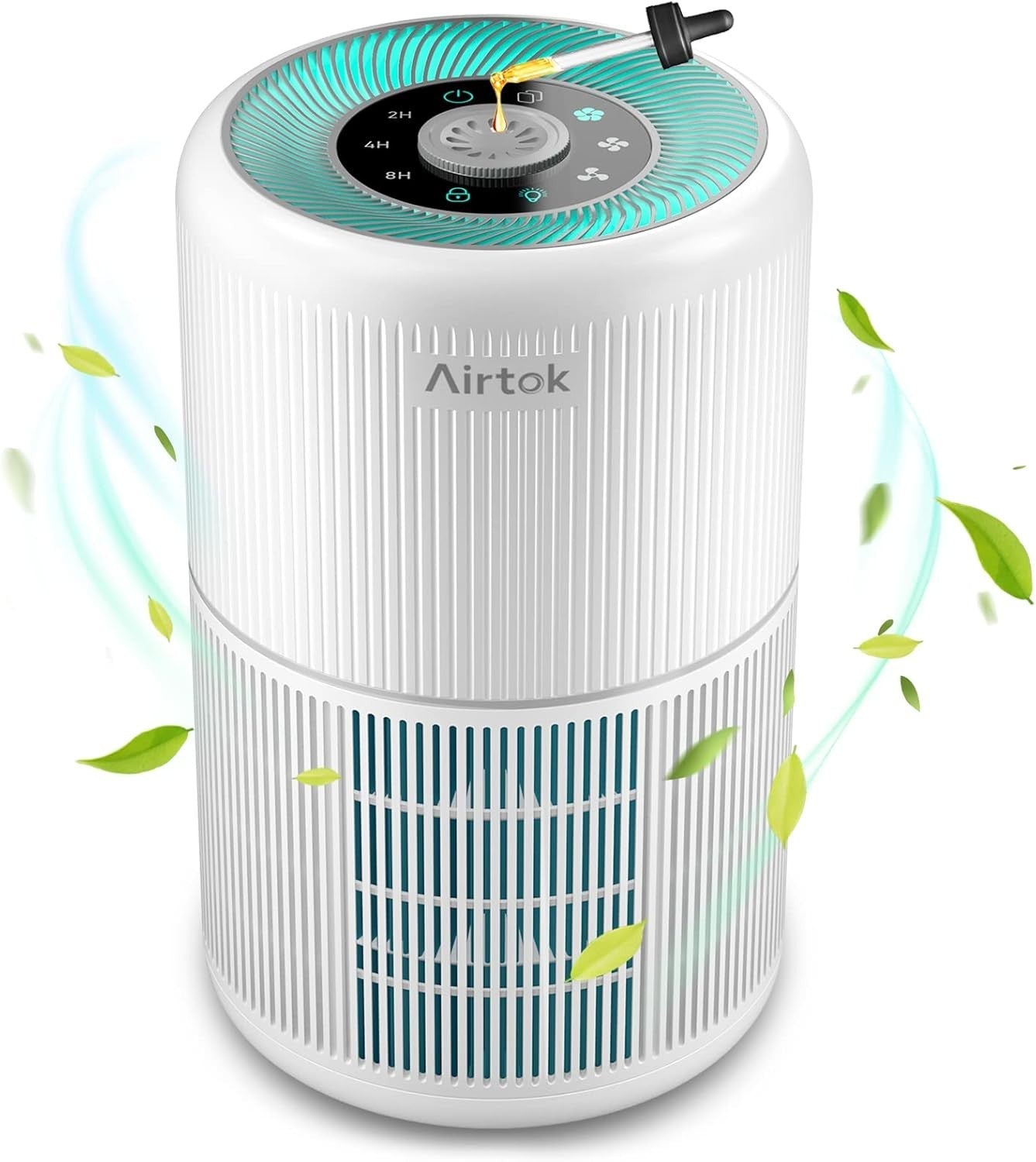 H13 HEPA Air Purifier Bedroom 360° Quiet Aromatherapy Night Light