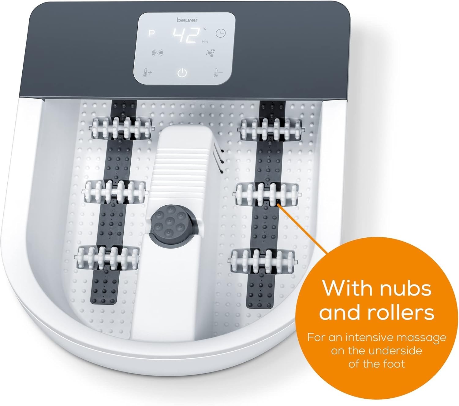 Premium Heated Foot Spa with Touch Screen Bubble Vibration Massage Pedicure