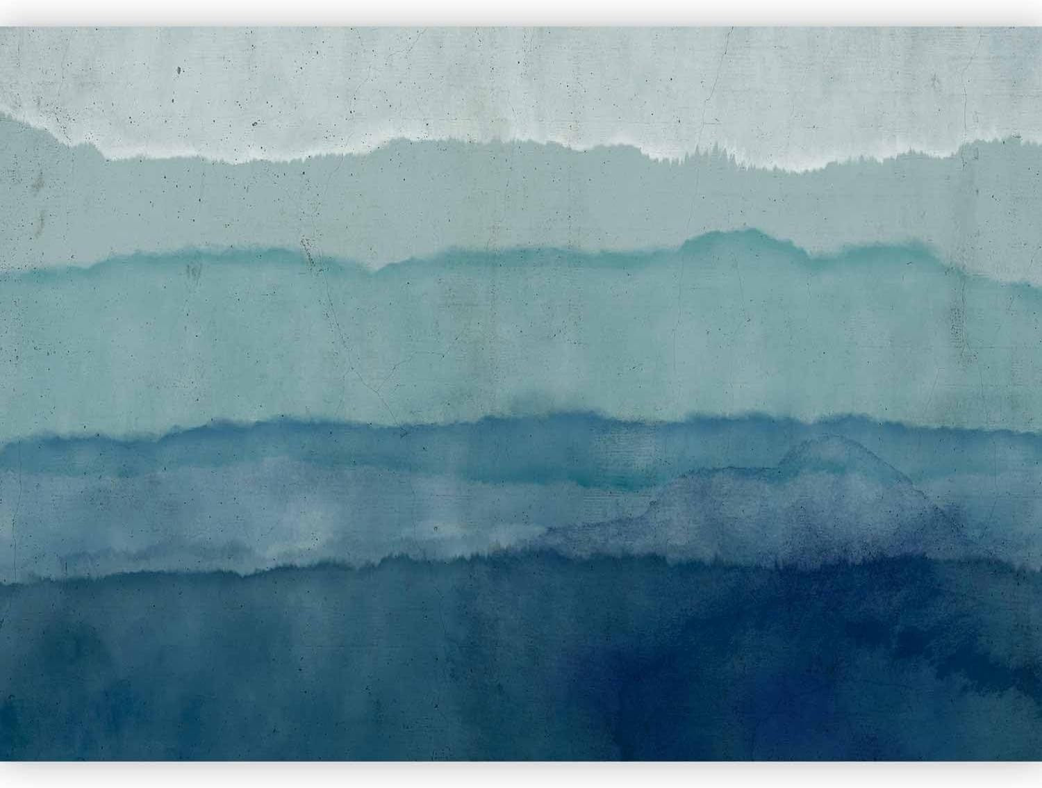 Large Abstract Ocean Wave Wallpaper Blue Grey Modern Wall Mural 400x280cm