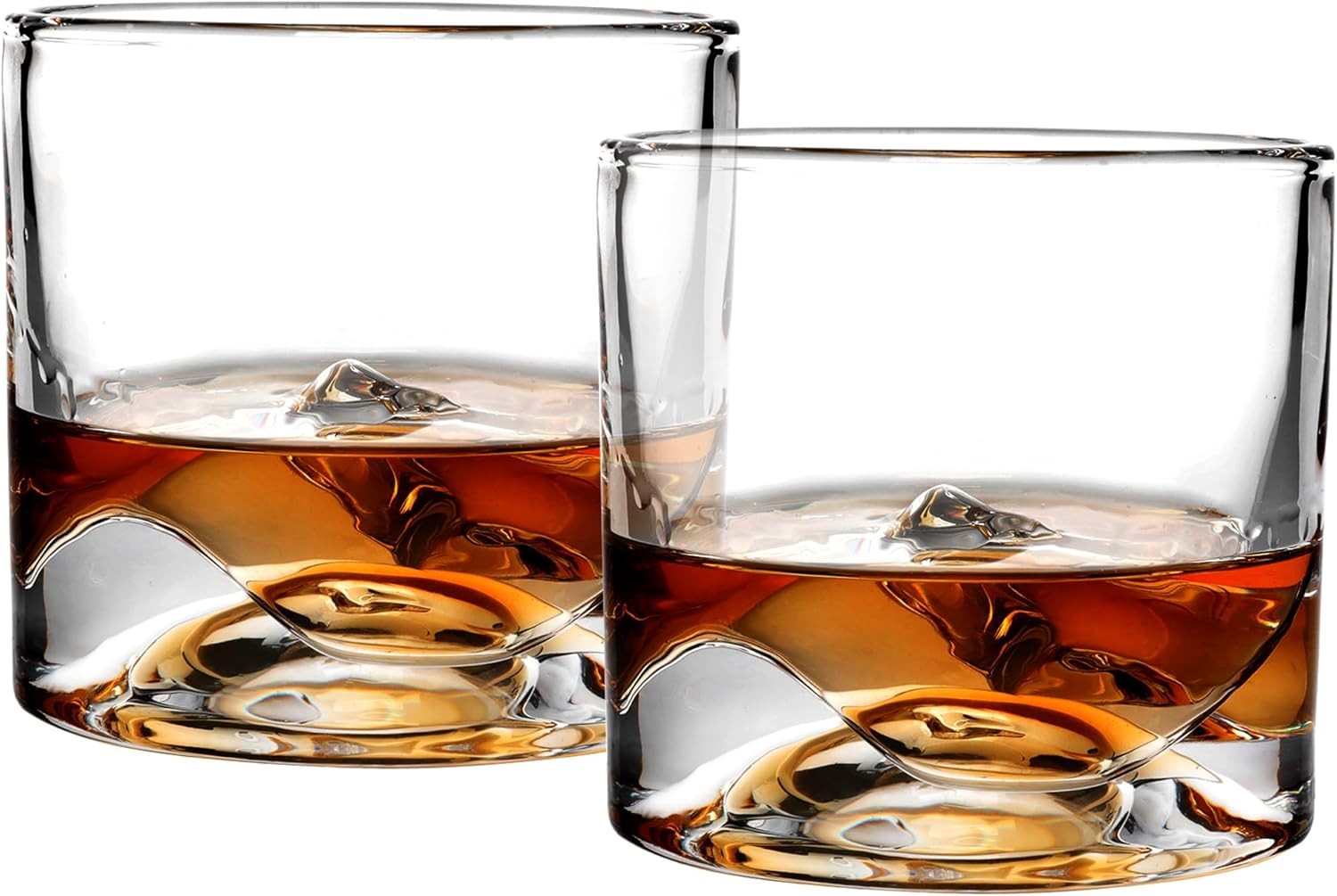 Denali Mountain Whiskey Glasses Set of 2 – 290ml Heavy Chill Crystal Tumblers