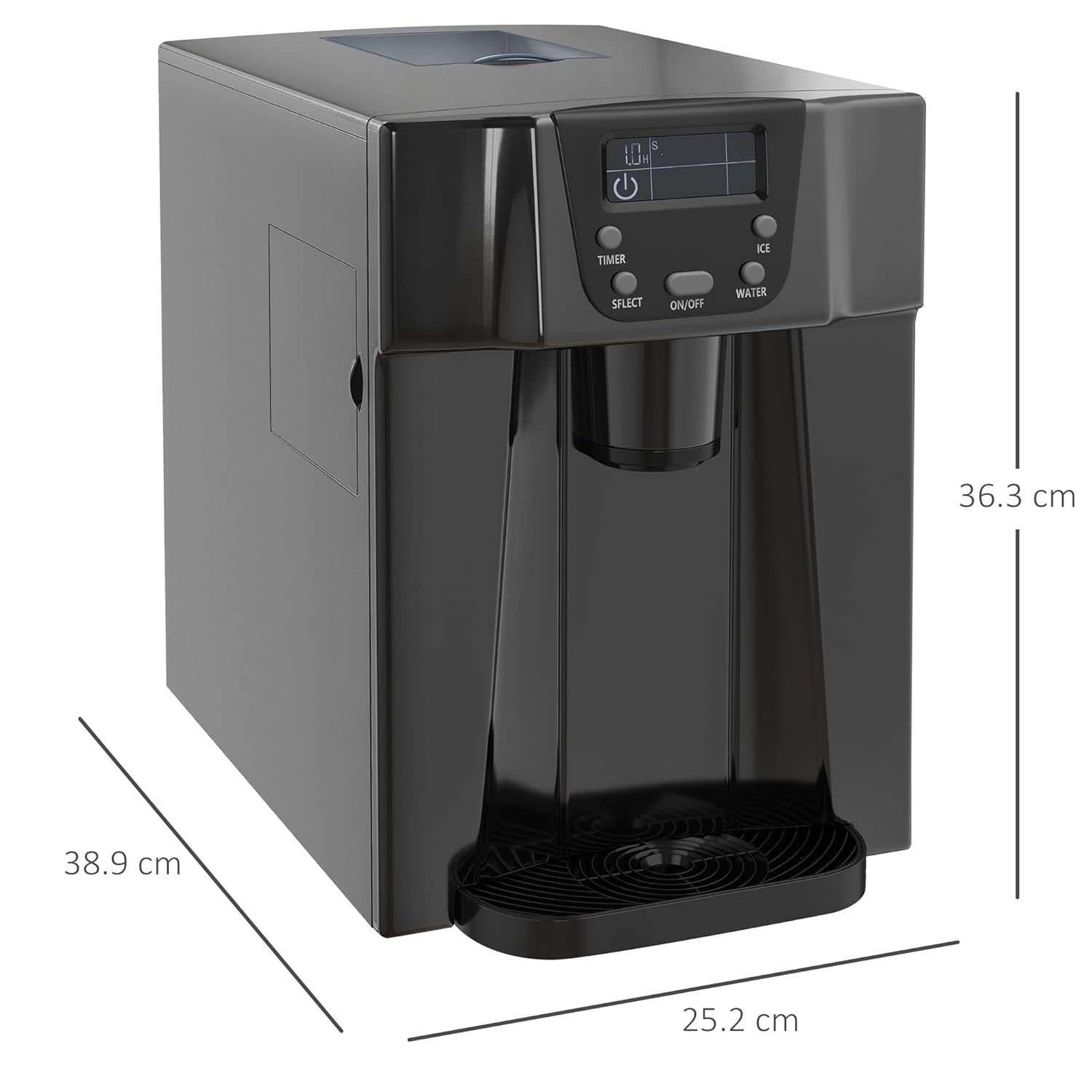 Ice Maker Machine Countertop 12kg 24H Water Dispenser Fast Ice 2 Sizes