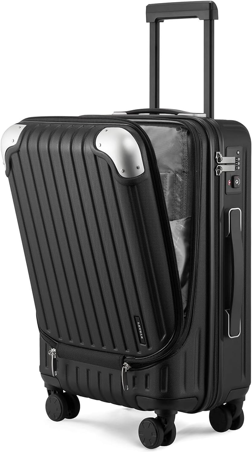 55cm Expandable Cabin Suitcase Hard Shell 4 Wheel Laptop TSA Lock