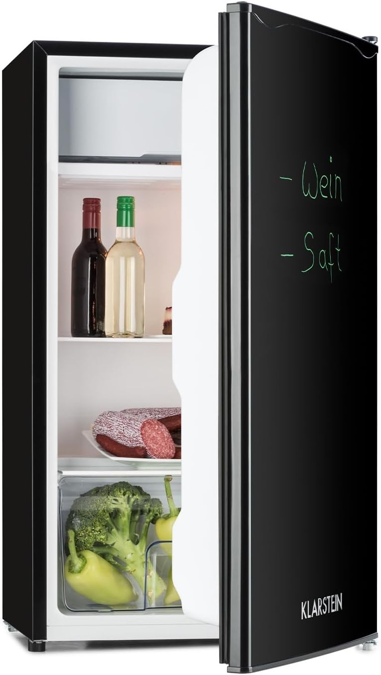 Mini Fridge 81L Freezer Combo Black Compact Writable Door 2-Door Refrigerator