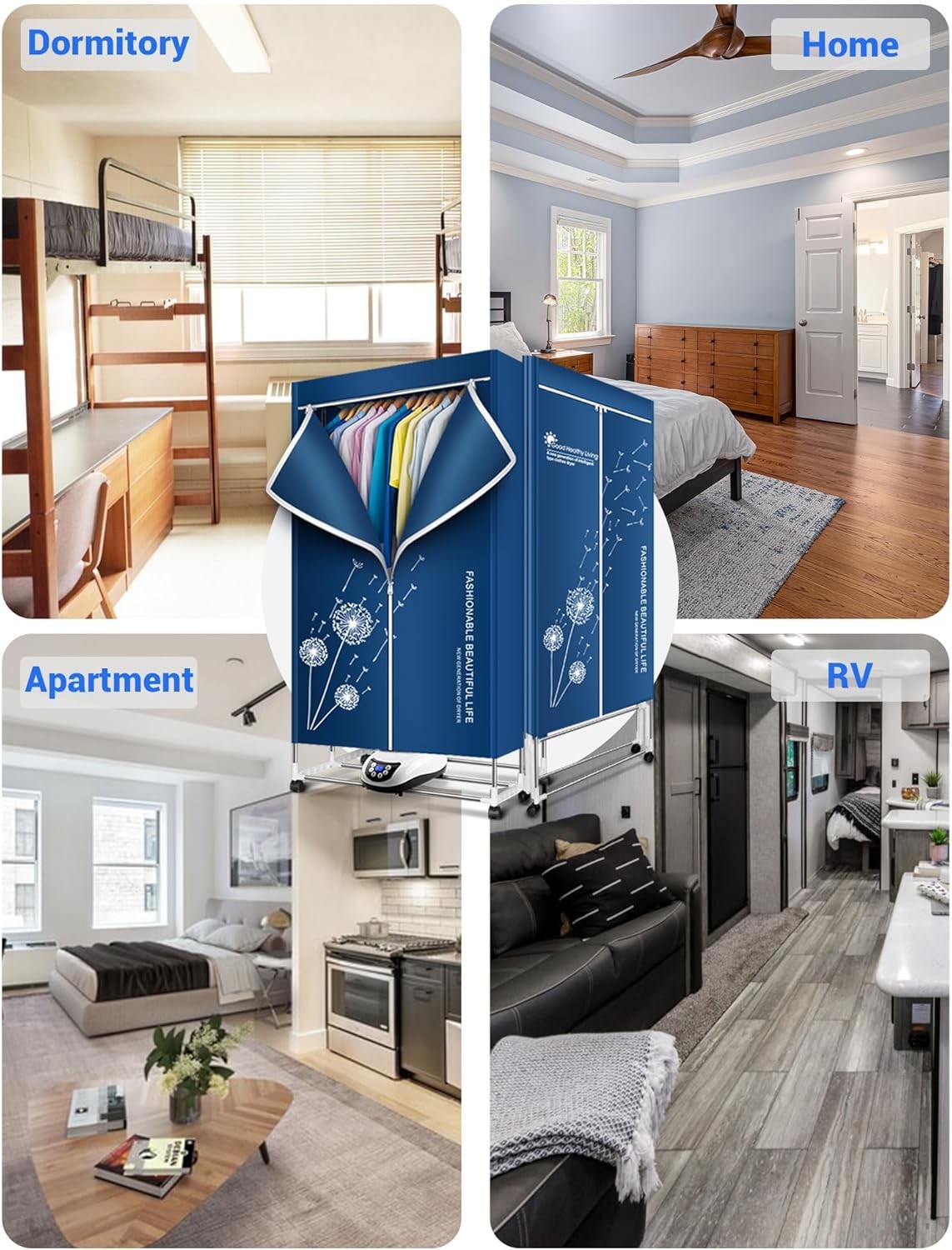 Electric Heated Clothes Airer 1500W 2-Tier Dryer With Cover & Timer Indoor