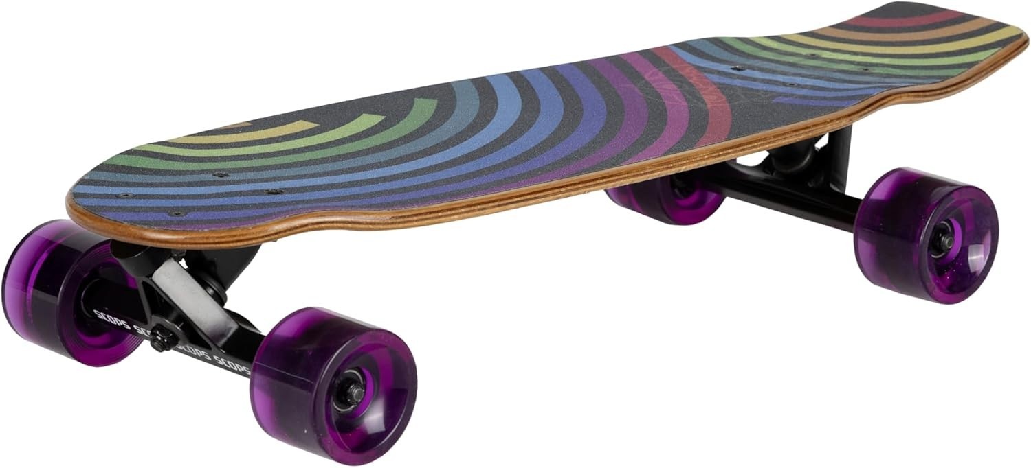 Complete Shortboard Skateboard 26" Rainbow Sonata ABEC-9 Deck